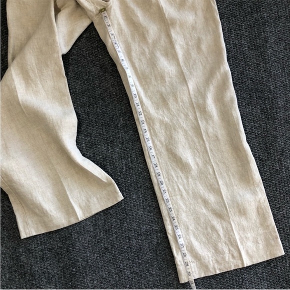 & other stories 100% linen pants size 10 with front pockets and one back pocket - Picture 8 of 11